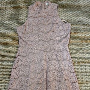 Blush high neck dress